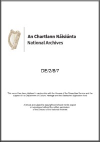 Object Copy of Dáil Éireann decree number 7.cover