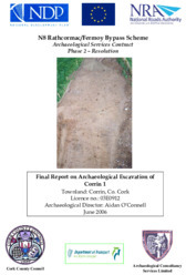 Object Archaeological excavation report,  03E0912 Corrin 1,  County Cork.cover picture