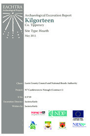 Object Archaeological excavation report,  E3739 Kilgorteen,  County Tipperary.cover picture
