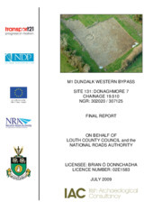 Object Archaeological excavation report, 02E1483 Site 131 Donaghmore 7, County Louth.cover