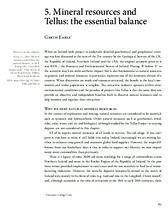 Object 5. Mineral resources and Tellus: the essential balancecover