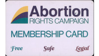 Object Abortion Rights Campaign membership cardcover picture