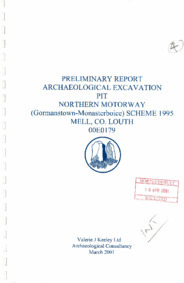 Object Archaeological excavation report, 00E0179 Hill of Rath 4 Mell, County Louth.has no cover picture