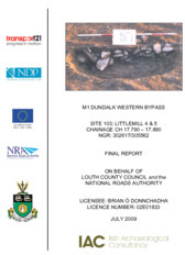 Object Archaeological excavation report, 02E1833 Site 103 Littlemill 4&5, County Louth.cover