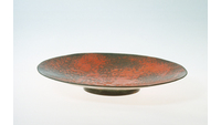 Object Bronze platter with red patina.has no cover picture