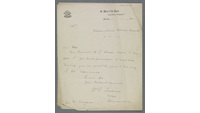 Object Copy note from Major W.S. Lennon to Fr. Aloysius Traverscover picture