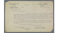 Object Letter from James O'Connor to Fr. Aloysius Travershas no cover picture