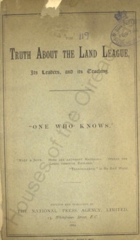 Object The truth about the Land League : its leaders, and its teachingcover
