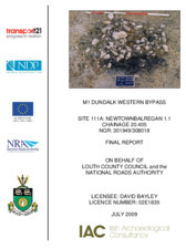 Object Archaeological excavation report, 02E1835 Site 111A Newtownbalregan 1.1, County Louth.cover picture