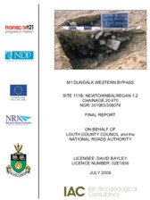 Object Archaeological excavation report, 02E1836 Site 111B Newtownbalregan 1.2, County Louth.cover picture