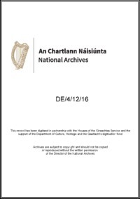 Object Correspondence between Padraig Grump, Department of Home Affairs, and Colm Ó Murchadha, General Secretariat, Dáil Éireann, regarding a Dáil Éireann decree concerning civil service employees' membership of trade unionshas no cover picture
