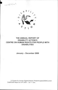 Object Annual report by Disability Action Northern Ireland [DANI] for the centre on human rights for people with disabilities in 2013cover