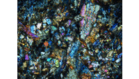 Object ISAP 06196, photograph of cross polarised thin section of stone axecover picture