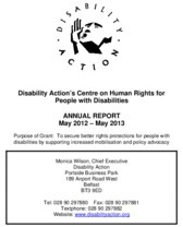 Object Annual report by Disability Action Northern Ireland [DANI] for the centre on human rights for people with disabilities in 2009has no cover picture