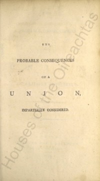 Object The probable consequences of a union, impartially considered. By a barristerhas no cover picture
