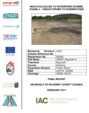 Object Archaeological excavation report,  E3629 Baysrath 4,  County Kilkenny.has no cover