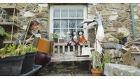 Object Hedydd Hughes playing accordeon outside her house near Fishguard, Pembrokeshire.cover picture
